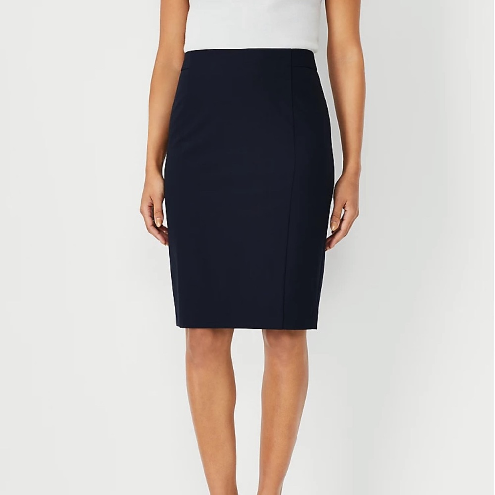 Ann Taylor Petite Navy Pencil Skirt Size 2